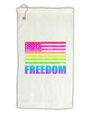 American Pride - Rainbow Flag - Freedom Micro Terry Gromet Golf Towel 16 x 25 inch-Golf Towel-TooLoud-White-Davson Sales