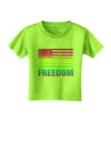 American Pride - Rainbow Flag - Freedom Toddler T-Shirt-Toddler T-Shirt-TooLoud-Lime-Green-2T-Davson Sales