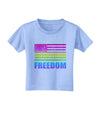 American Pride - Rainbow Flag - Freedom Toddler T-Shirt-Toddler T-Shirt-TooLoud-Aquatic-Blue-2T-Davson Sales