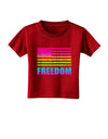 American Pride - Rainbow Flag - Freedom Toddler T-Shirt Dark-Toddler T-Shirt-TooLoud-Red-2T-Davson Sales