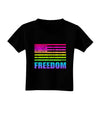 American Pride - Rainbow Flag - Freedom Toddler T-Shirt Dark-Toddler T-Shirt-TooLoud-Black-2T-Davson Sales