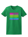 American Pride - Rainbow Flag - Freedom Womens Dark T-Shirt-TooLoud-Kelly-Green-X-Small-Davson Sales