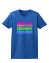 American Pride - Rainbow Flag - Freedom Womens Dark T-Shirt-TooLoud-Royal-Blue-X-Small-Davson Sales