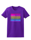 American Pride - Rainbow Flag - Freedom Womens Dark T-Shirt-TooLoud-Purple-X-Small-Davson Sales