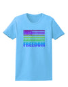 American Pride - Rainbow Flag - Freedom Womens T-Shirt-Womens T-Shirt-TooLoud-Aquatic-Blue-X-Small-Davson Sales