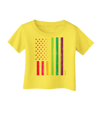 American Pride - Rainbow Flag Infant T-Shirt-Infant T-Shirt-TooLoud-Yellow-06-Months-Davson Sales