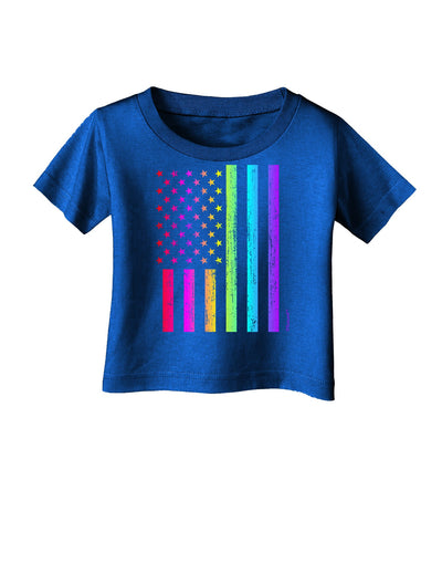 American Pride - Rainbow Flag Infant T-Shirt Dark-Infant T-Shirt-TooLoud-Royal-Blue-06-Months-Davson Sales