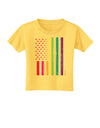 American Pride - Rainbow Flag Toddler T-Shirt-Toddler T-Shirt-TooLoud-Yellow-2T-Davson Sales