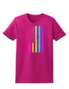 American Pride - Rainbow Flag Womens Dark T-Shirt-TooLoud-Hot-Pink-Small-Davson Sales