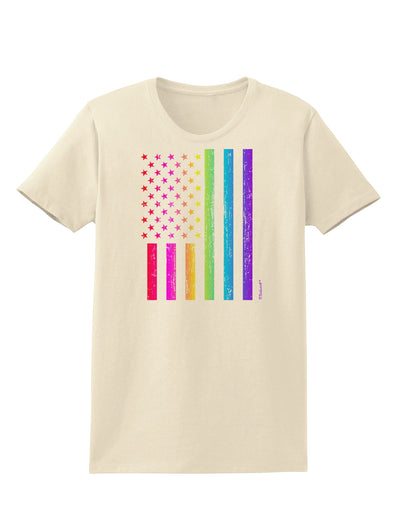 American Pride - Rainbow Flag Womens T-Shirt-Womens T-Shirt-TooLoud-Natural-X-Small-Davson Sales