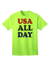 American Pride - Vintage Patriotic Adult T-Shirt with Distressed Design by TooLoud-Mens T-shirts-TooLoud-Neon-Green-Small-Davson Sales