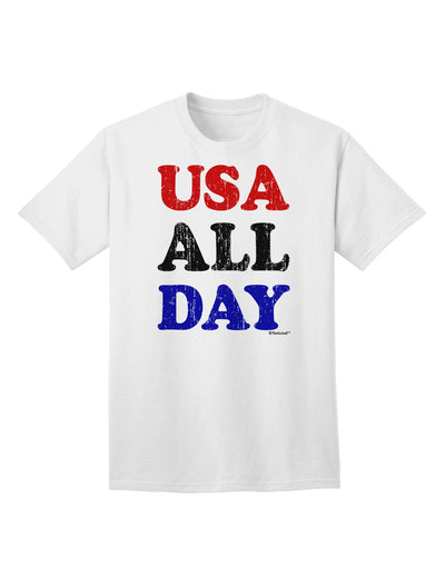 American Pride - Vintage Patriotic Adult T-Shirt with Distressed Design by TooLoud-Mens T-shirts-TooLoud-White-Small-Davson Sales