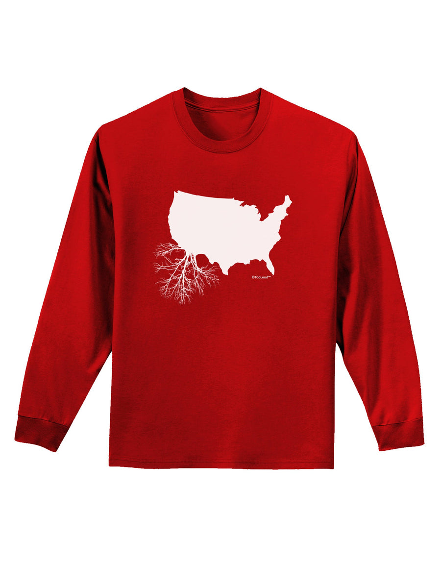 American Roots Design Adult Long Sleeve Dark T-Shirt by TooLoud-TooLoud-Black-Small-Davson Sales