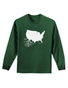 American Roots Design Adult Long Sleeve Dark T-Shirt by TooLoud-TooLoud-Dark-Green-Small-Davson Sales