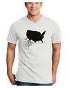 American Roots Design Adult V-Neck T-shirt by TooLoud-Mens V-Neck T-Shirt-TooLoud-White-Small-Davson Sales