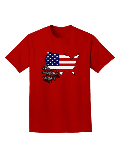 American Roots Design - American Flag Adult Dark T-Shirt by TooLoud-Mens T-Shirt-TooLoud-Red-Small-Davson Sales