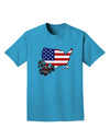 American Roots Design - American Flag Adult Dark T-Shirt by TooLoud-Mens T-Shirt-TooLoud-Turquoise-Small-Davson Sales