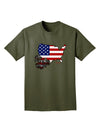 American Roots Design - American Flag Adult Dark T-Shirt by TooLoud-Mens T-Shirt-TooLoud-Military-Green-Small-Davson Sales