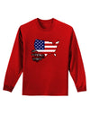 American Roots Design - American Flag Adult Long Sleeve Dark T-Shirt by TooLoud-TooLoud-Red-Small-Davson Sales