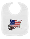 American Roots Design - American Flag Baby Bib by TooLoud