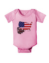 American Roots Design - American Flag Baby Romper Bodysuit by TooLoud-Baby Romper-TooLoud-Light-Pink-06-Months-Davson Sales