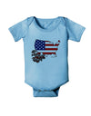 American Roots Design - American Flag Baby Romper Bodysuit by TooLoud-Baby Romper-TooLoud-Light-Blue-06-Months-Davson Sales