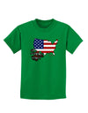 American Roots Design - American Flag Childrens Dark T-Shirt by TooLoud-Childrens T-Shirt-TooLoud-Kelly-Green-X-Small-Davson Sales