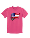 American Roots Design - American Flag Childrens Dark T-Shirt by TooLoud-Childrens T-Shirt-TooLoud-Sangria-X-Small-Davson Sales