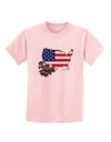 American Roots Design - American Flag Childrens T-Shirt by TooLoud-Childrens T-Shirt-TooLoud-PalePink-X-Small-Davson Sales