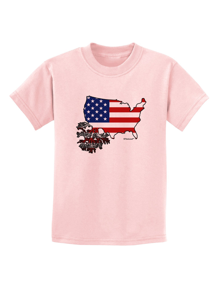 American Roots Design - American Flag Childrens T-Shirt by TooLoud-Childrens T-Shirt-TooLoud-White-X-Small-Davson Sales