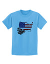 American Roots Design - American Flag Childrens T-Shirt by TooLoud-Childrens T-Shirt-TooLoud-Aquatic-Blue-X-Small-Davson Sales