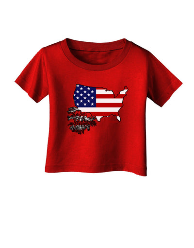 American Roots Design - American Flag Infant T-Shirt Dark by TooLoud-Infant T-Shirt-TooLoud-Red-06-Months-Davson Sales