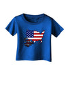 American Roots Design - American Flag Infant T-Shirt Dark by TooLoud-Infant T-Shirt-TooLoud-Royal-Blue-06-Months-Davson Sales