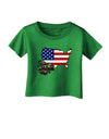 American Roots Design - American Flag Infant T-Shirt Dark by TooLoud-Infant T-Shirt-TooLoud-Clover-Green-06-Months-Davson Sales