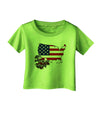 American Roots Design - American Flag Infant T-Shirt by TooLoud-Infant T-Shirt-TooLoud-Lime-Green-06-Months-Davson Sales