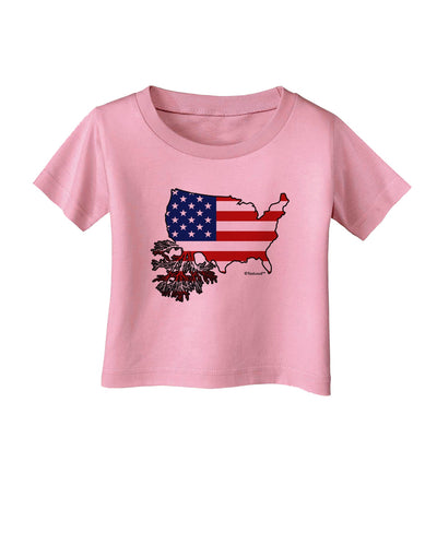 American Roots Design - American Flag Infant T-Shirt by TooLoud-Infant T-Shirt-TooLoud-Candy-Pink-06-Months-Davson Sales