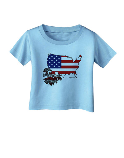 American Roots Design - American Flag Infant T-Shirt by TooLoud-Infant T-Shirt-TooLoud-Aquatic-Blue-06-Months-Davson Sales