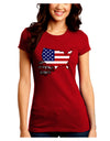 American Roots Design - American Flag Juniors Crew Dark T-Shirt by TooLoud-T-Shirts Juniors Tops-TooLoud-Red-Juniors Fitted Small-Davson Sales