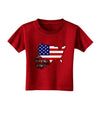 American Roots Design - American Flag Toddler T-Shirt Dark by TooLoud-Toddler T-Shirt-TooLoud-Red-2T-Davson Sales