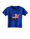 American Roots Design - American Flag Toddler T-Shirt Dark by TooLoud-Toddler T-Shirt-TooLoud-Royal-Blue-2T-Davson Sales