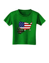 American Roots Design - American Flag Toddler T-Shirt Dark by TooLoud-Toddler T-Shirt-TooLoud-Clover-Green-2T-Davson Sales