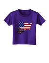 American Roots Design - American Flag Toddler T-Shirt Dark by TooLoud-Toddler T-Shirt-TooLoud-Purple-2T-Davson Sales