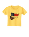 American Roots Design - American Flag Toddler T-Shirt by TooLoud-Toddler T-Shirt-TooLoud-Yellow-2T-Davson Sales