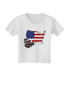 American Roots Design - American Flag Toddler T-Shirt by TooLoud-Toddler T-Shirt-TooLoud-White-2T-Davson Sales