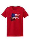 American Roots Design - American Flag Womens Dark T-Shirt by TooLoud-Womens T-Shirt-TooLoud-Red-X-Small-Davson Sales