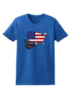 American Roots Design - American Flag Womens Dark T-Shirt by TooLoud-Womens T-Shirt-TooLoud-Royal-Blue-X-Small-Davson Sales