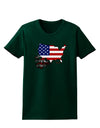 American Roots Design - American Flag Womens Dark T-Shirt by TooLoud-Womens T-Shirt-TooLoud-Forest-Green-Small-Davson Sales