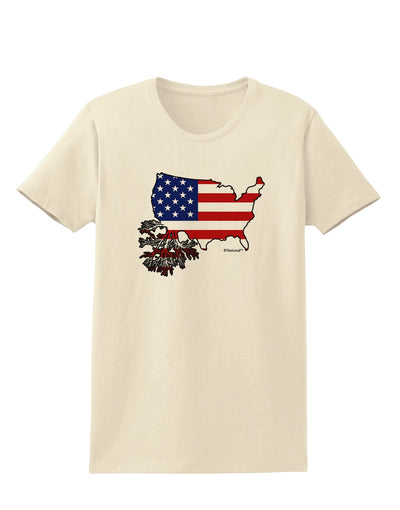 American Roots Design - American Flag Womens T-Shirt by TooLoud-Womens T-Shirt-TooLoud-Natural-X-Small-Davson Sales