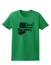 American Roots Design - American Flag Womens T-Shirt by TooLoud-Womens T-Shirt-TooLoud-Kelly-Green-X-Small-Davson Sales