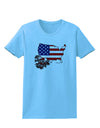 American Roots Design - American Flag Womens T-Shirt by TooLoud-Womens T-Shirt-TooLoud-Aquatic-Blue-X-Small-Davson Sales